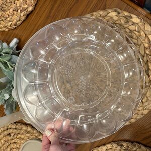 Plastic deviled egg container with lid